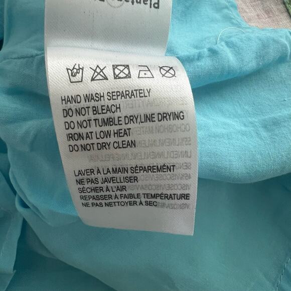 FARM RIO BEACH VIBE CUTOUT LINEN-BLEND MINI VACATION DRESS Small - Picture 11 of 11